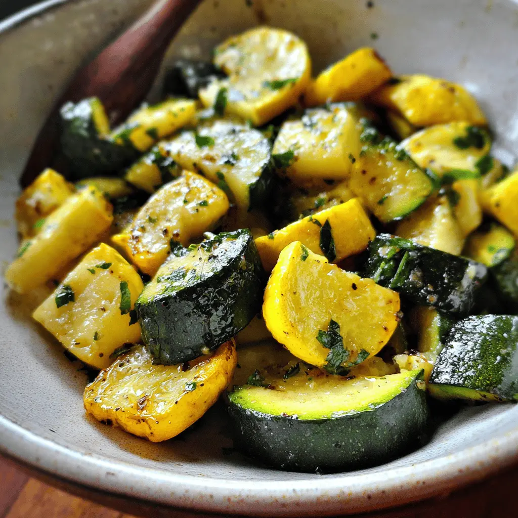 Easy Low Carb Garlic Butter Zucchini and Squash