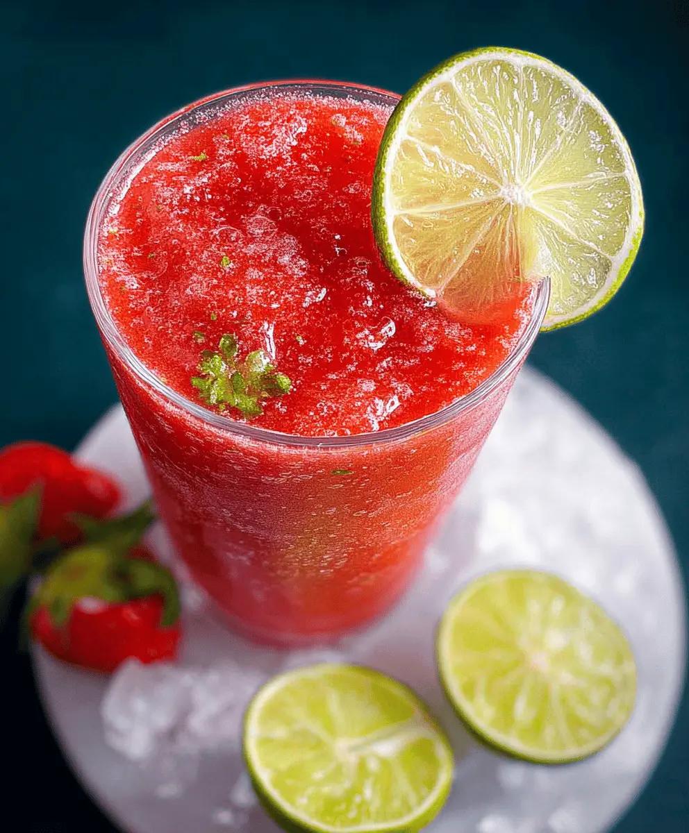 Refreshing Strawberry Lime Slush Recipe