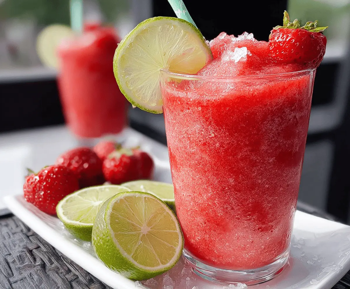 Refreshing Strawberry Lime Slush Recipe