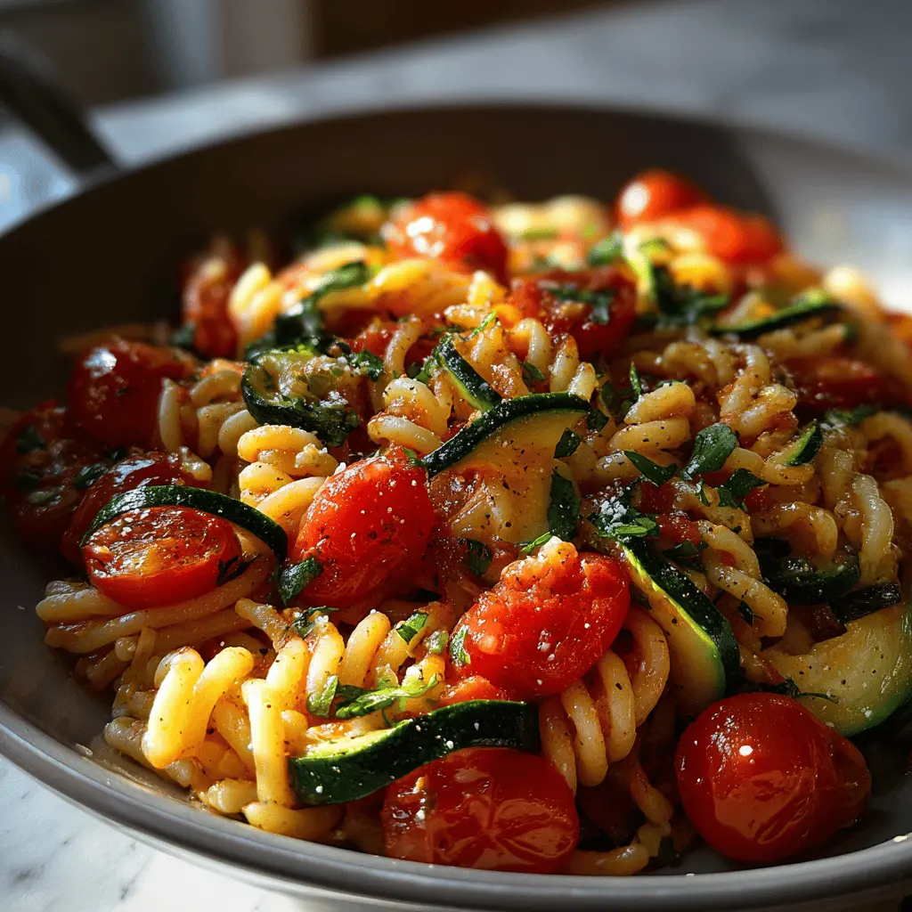 Easy Tomato Zucchini Pasta Recipe