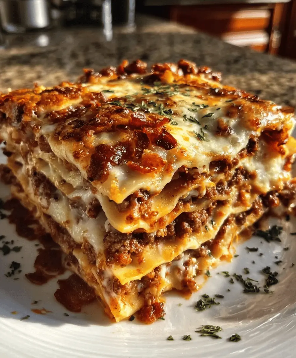Cheesy Parmesan Garlic Bacon Cheeseburger Lasagna