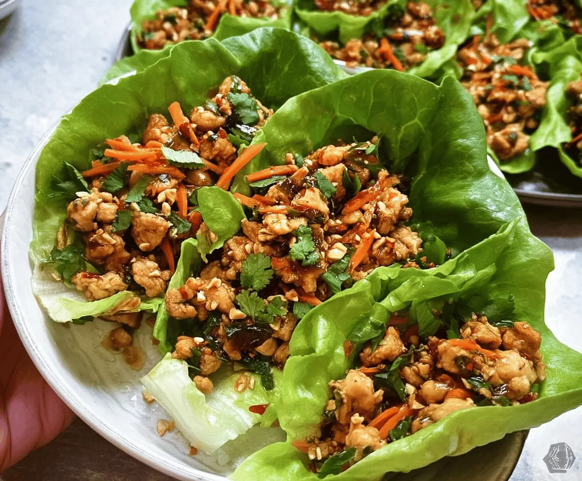 Easy Thai Chicken Lettuce Wraps Recipe