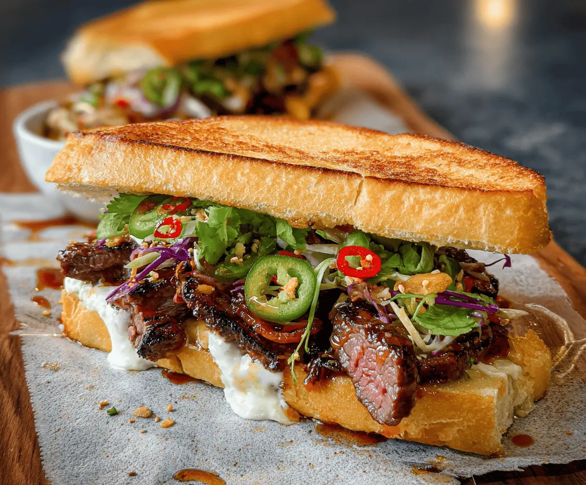 Easy Korean Steak Sandwich Recipe with Savory Sauce