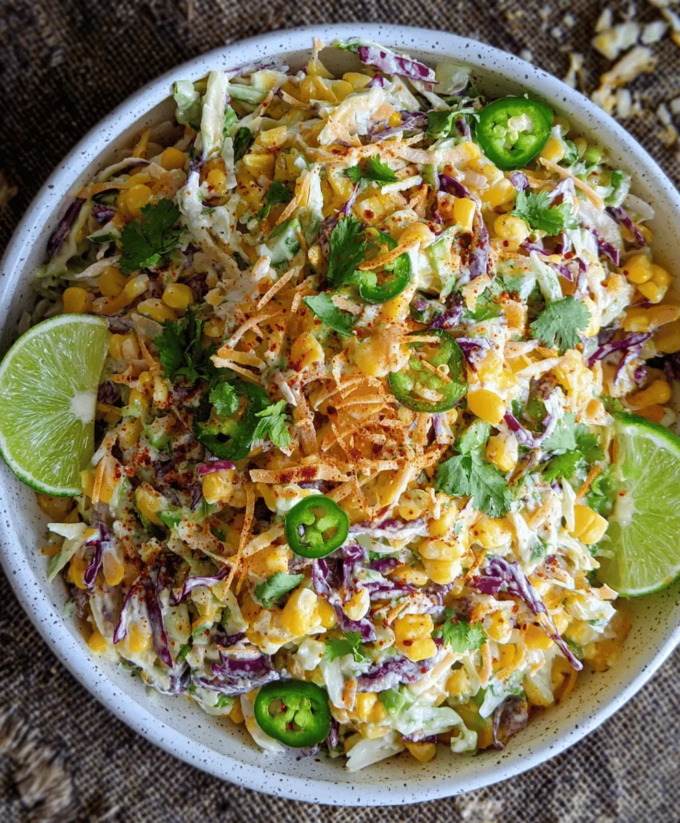 Creamy Mexican Street Corn Coleslaw Recipe