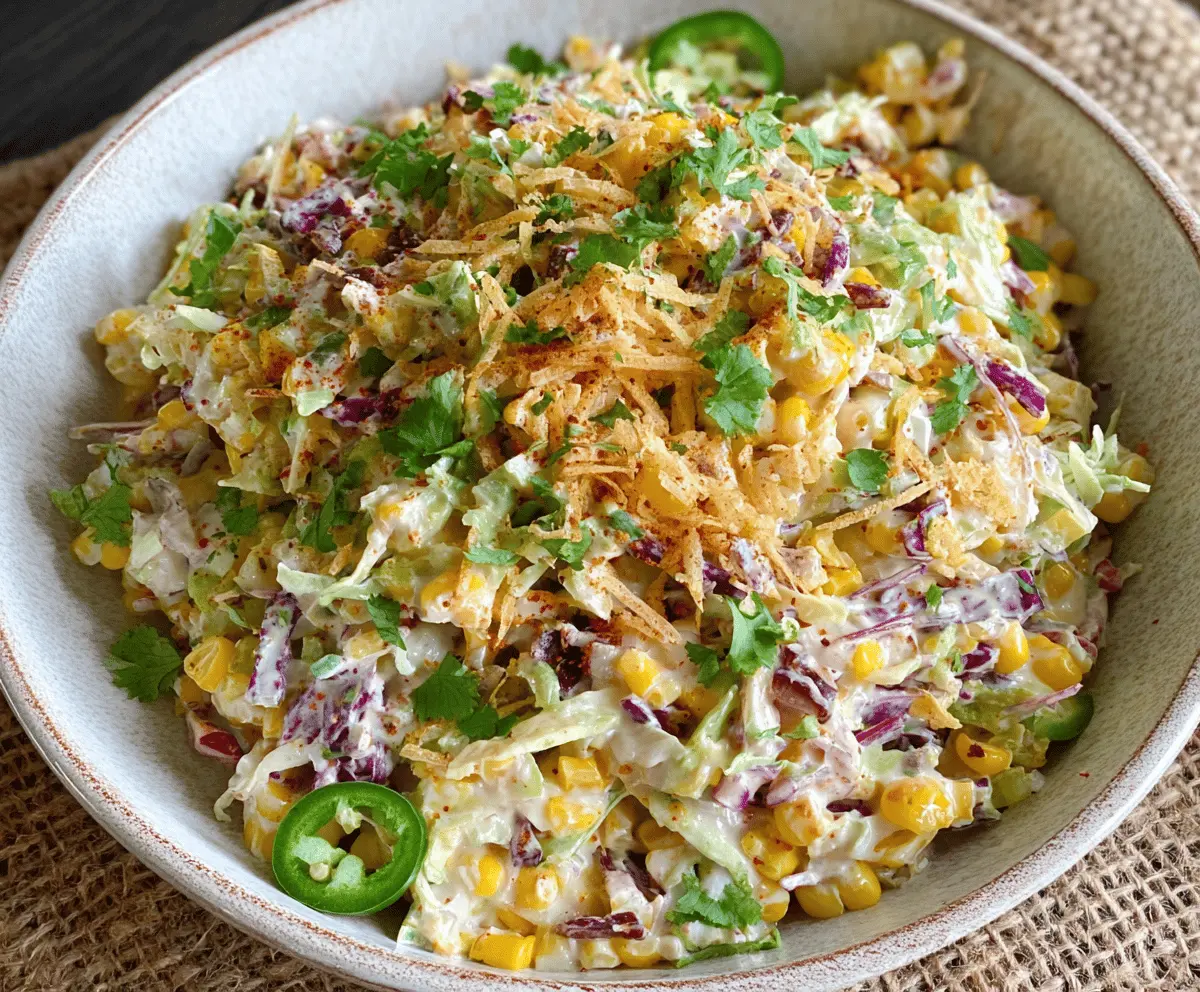 Creamy Mexican Street Corn Coleslaw Recipe