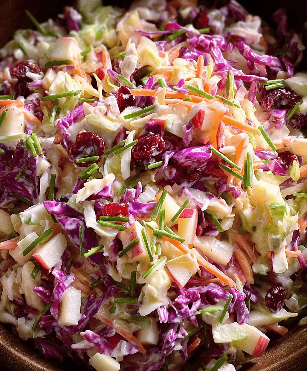 Fresh Cranberry Apple Coleslaw Recipe