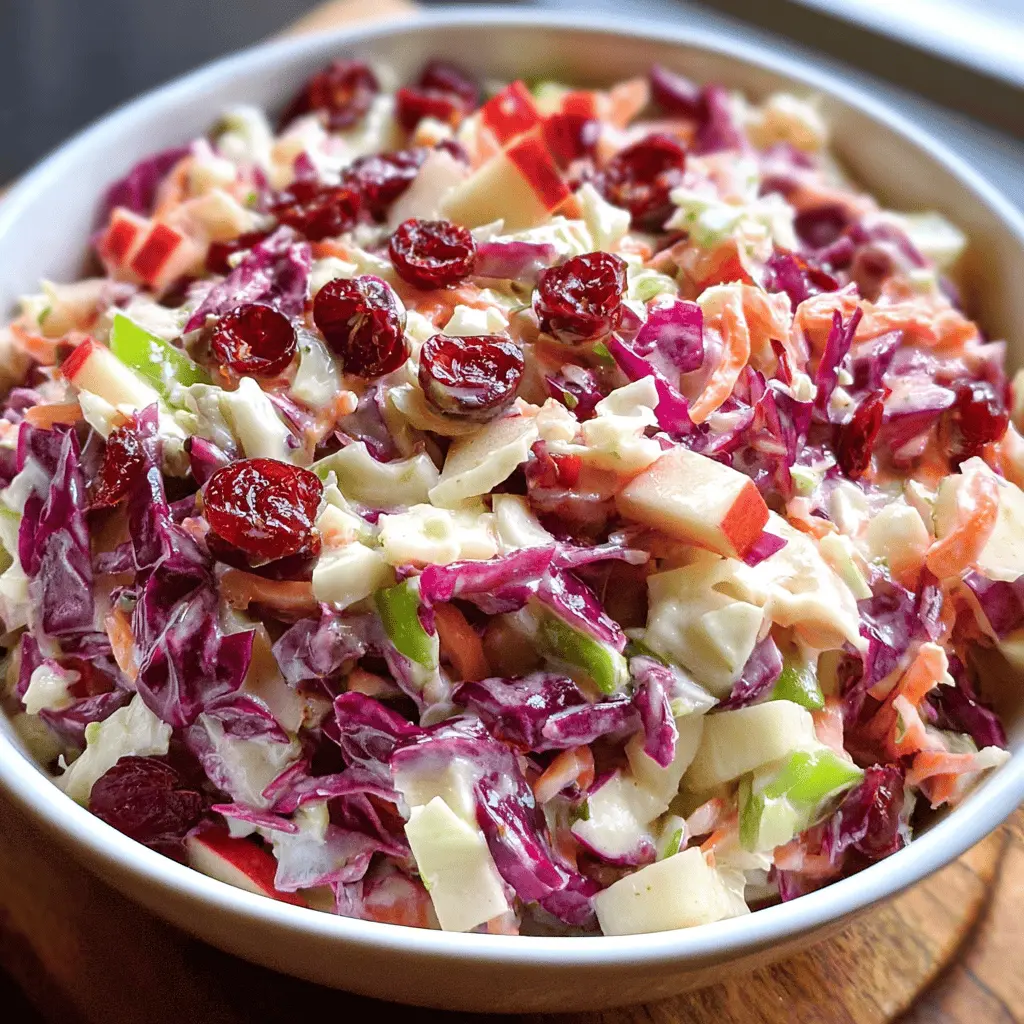 Fresh Cranberry Apple Coleslaw Recipe