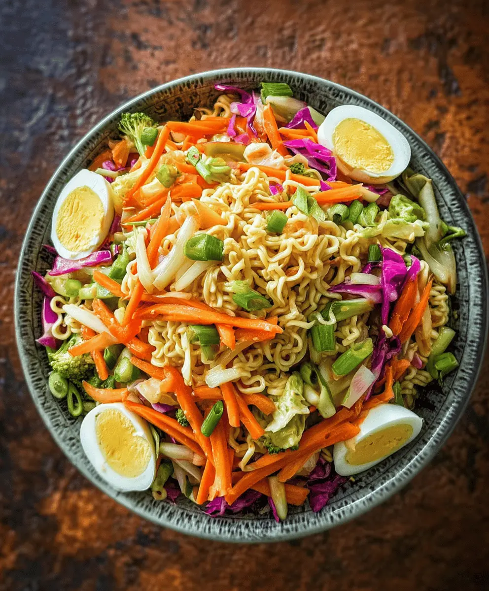 Crunchy Ramen Noodle Salad with Fresh Veggies