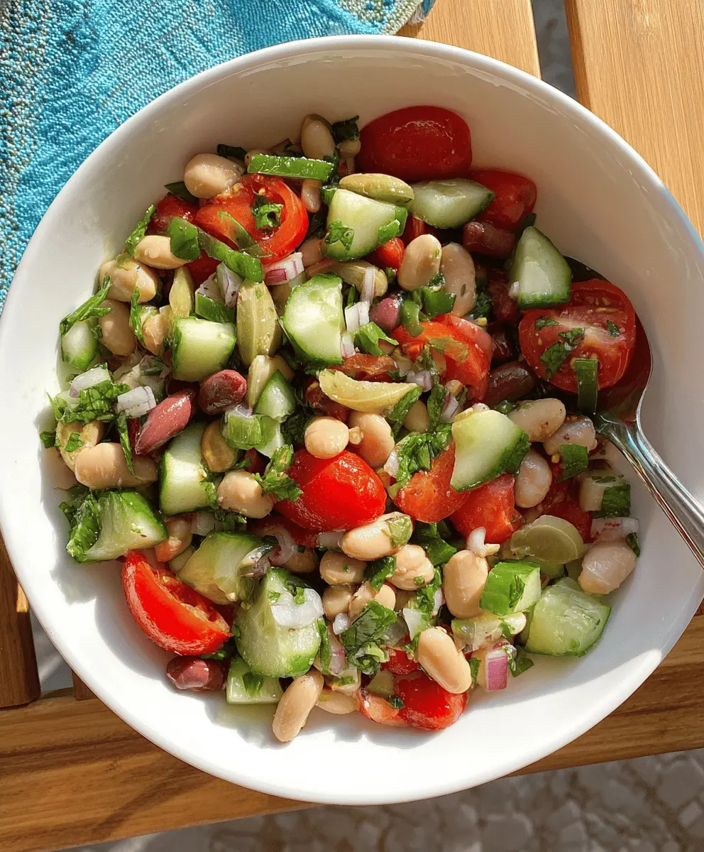Easy Mediterranean Bean Salad Recipe for Summer