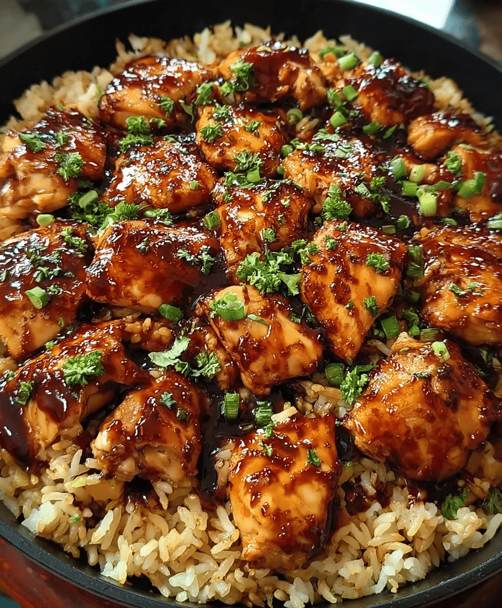 Easy One-Pan Honey BBQ Chicken and Rice