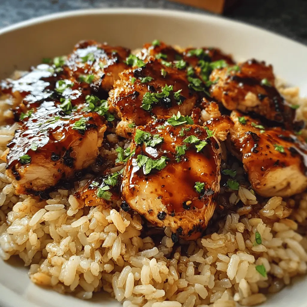Easy One-Pan Honey BBQ Chicken and Rice