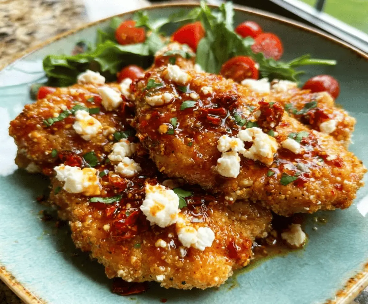 Crispy Hot Honey Feta Chicken Recipe