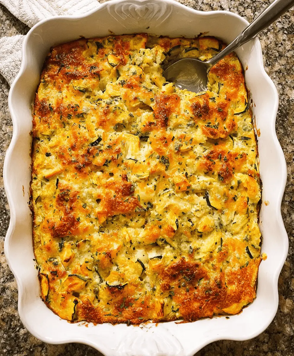 Cheesy Zucchini Squash Casserole Recipe