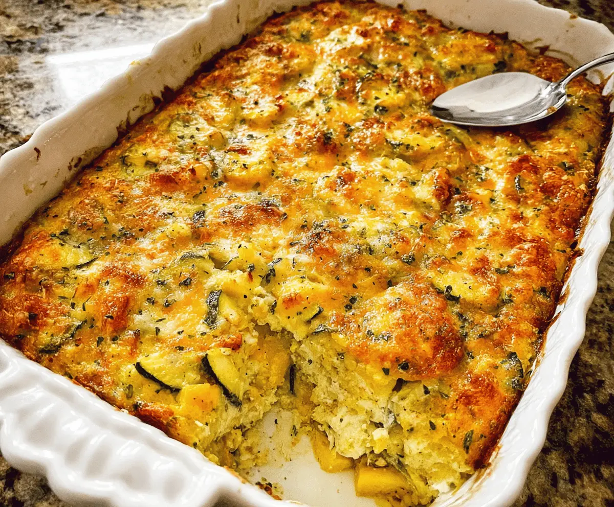 Cheesy Zucchini Squash Casserole Recipe