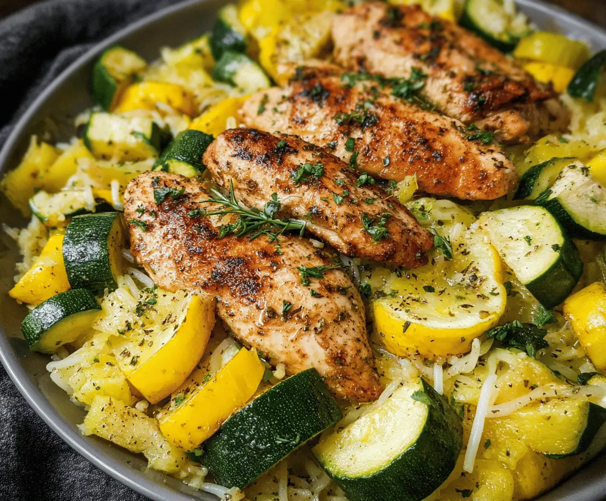 Easy Chicken Breast with Zucchini and Squash Skillet