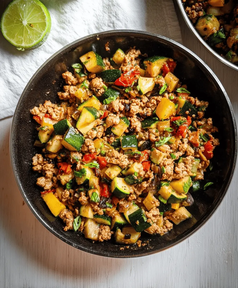 Easy Ground Turkey and Zucchini Skillet Recipe