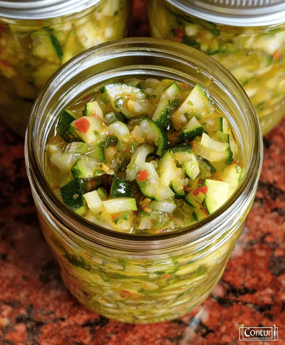 Easy Homemade Zucchini Relish Recipe for Canning