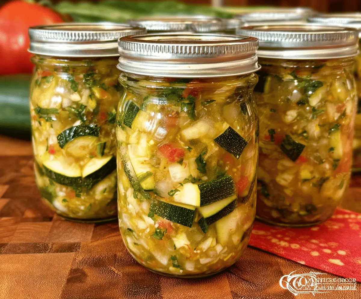 Easy Homemade Zucchini Relish Recipe for Canning