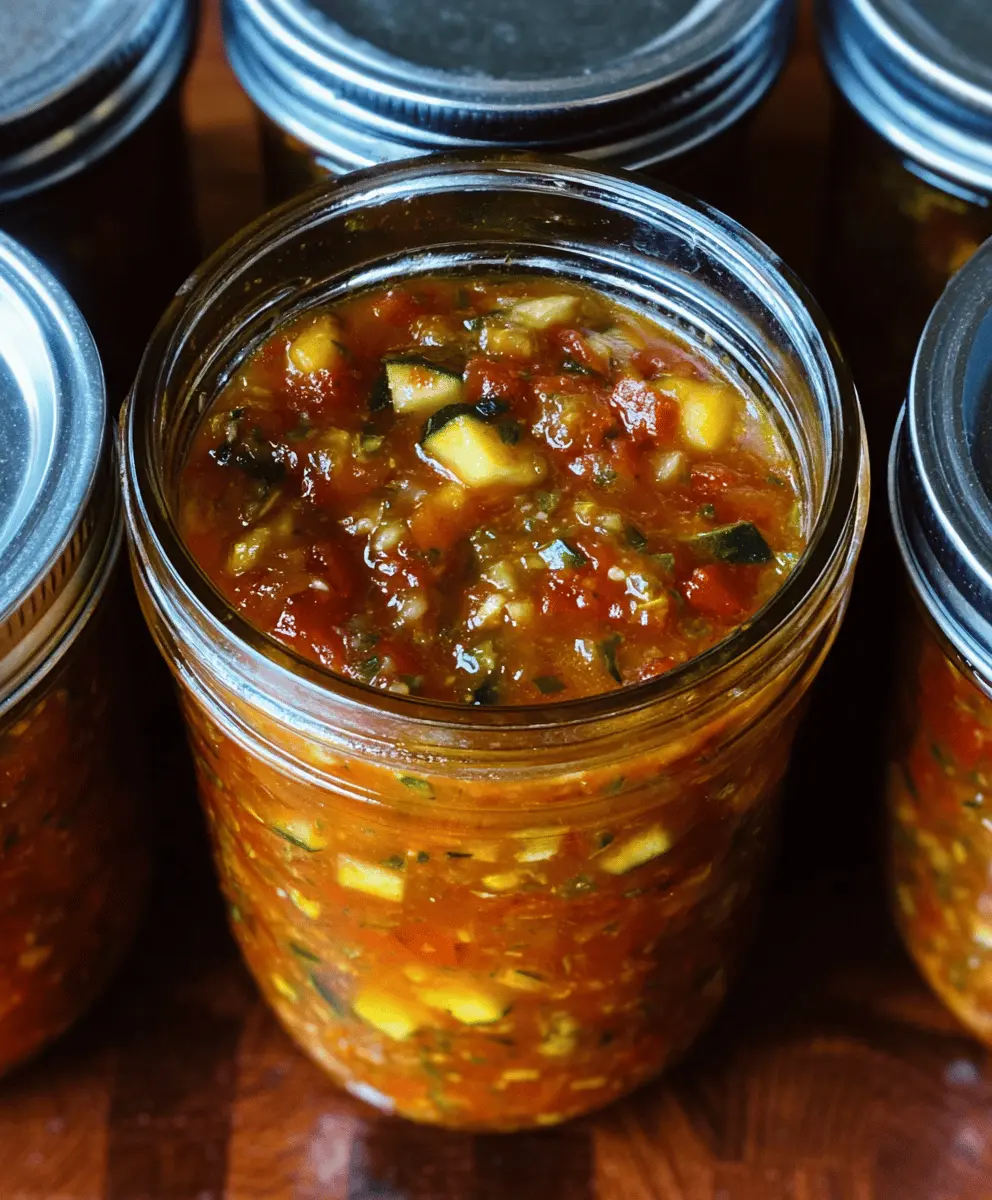 Easy Homemade Zucchini Salsa Recipe for Canning