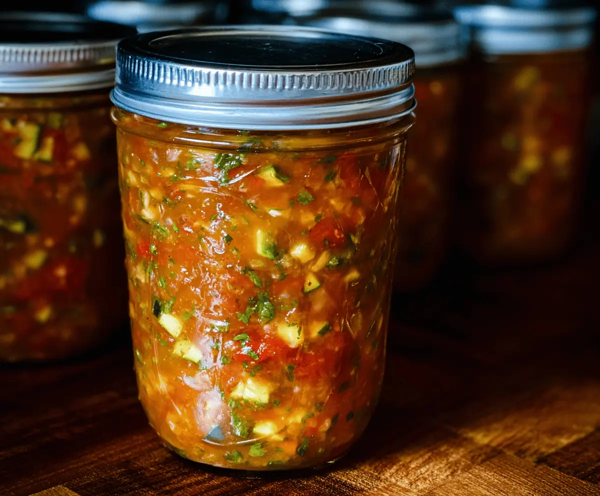 Easy Homemade Zucchini Salsa Recipe for Canning