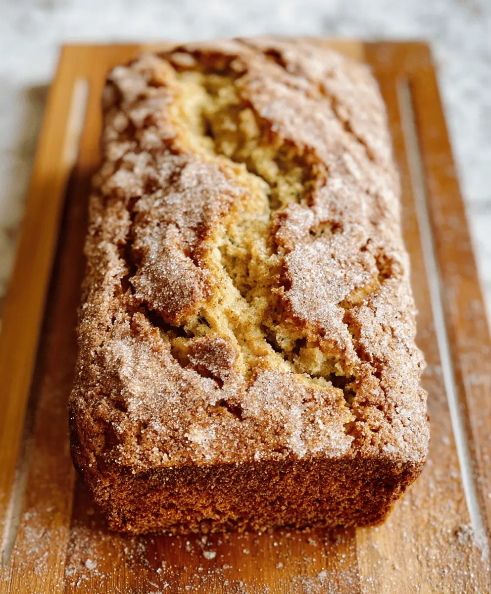 Easy Snickerdoodle Zucchini Bread Recipe