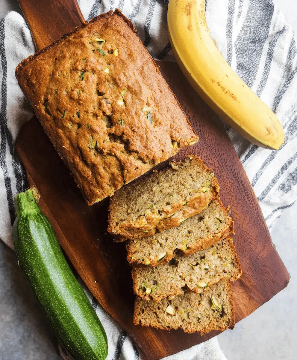 Moist Zucchini Banana Bread Recipe