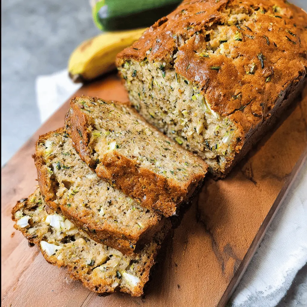 Moist Zucchini Banana Bread Recipe