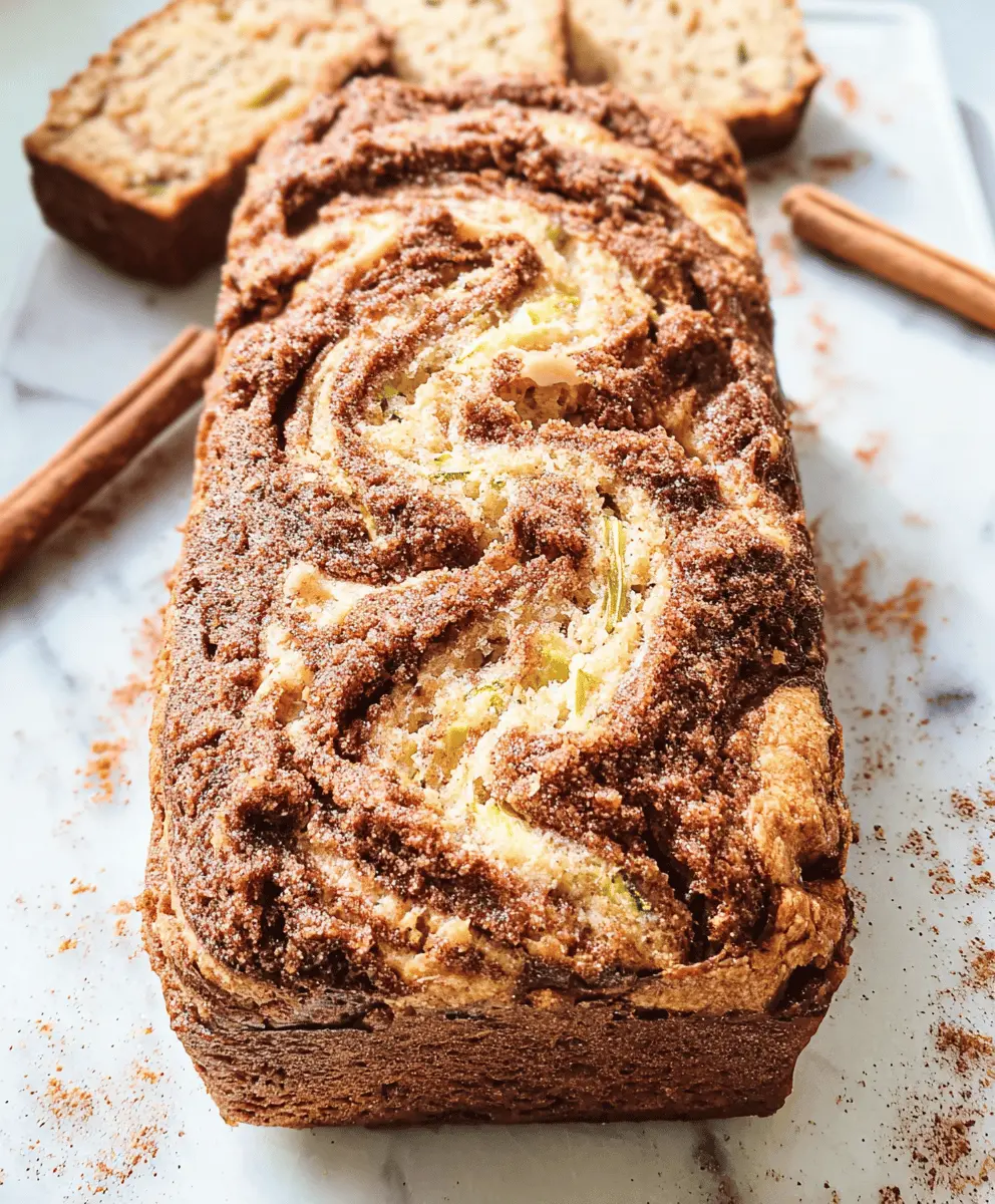 Moist Cinnamon Swirl Zucchini Bread Recipe