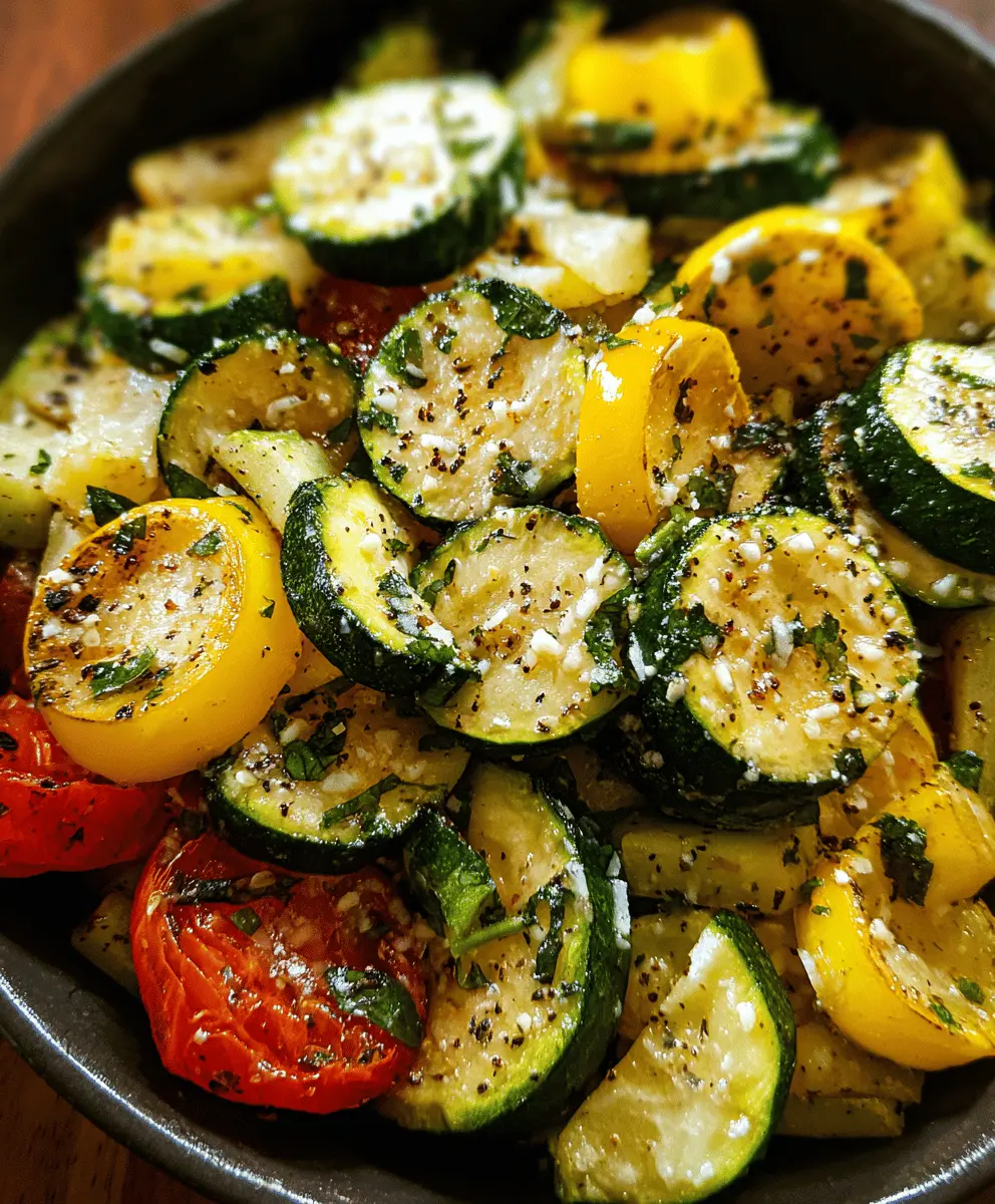 Easy Garlic Parmesan Zucchini and Squash Recipe