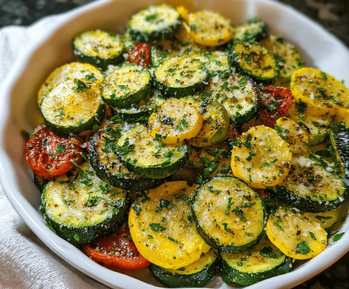 Easy Garlic Parmesan Zucchini and Squash Recipe
