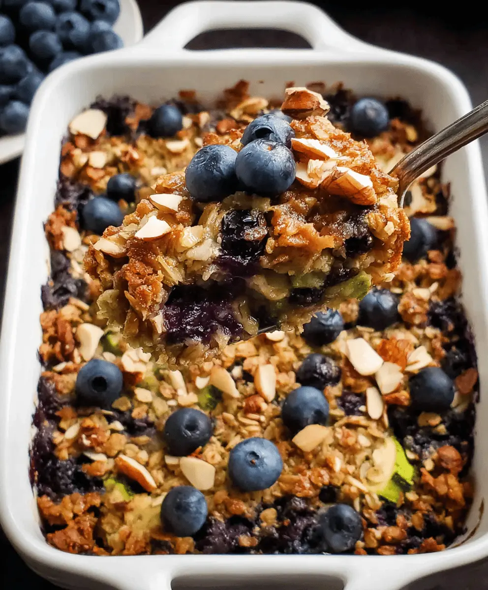 Healthy Zucchini Blueberry Baked Oatmeal Recipe