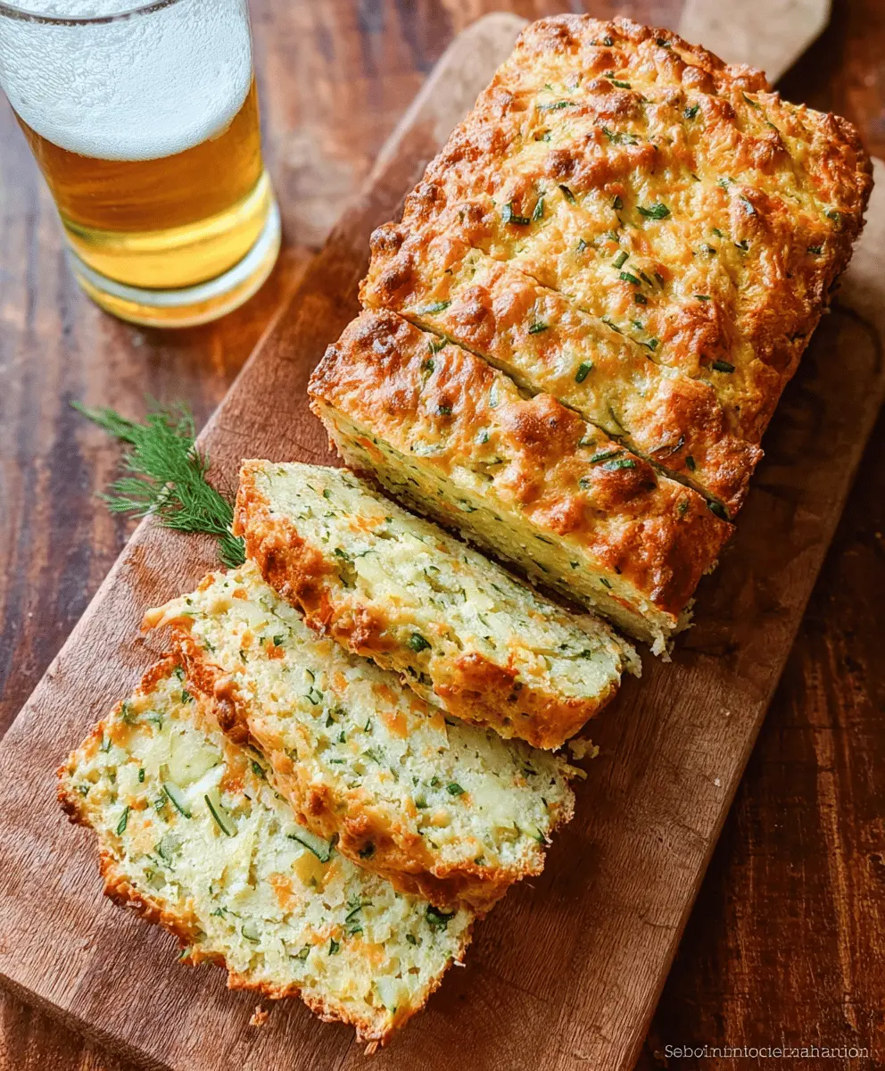 Easy Zucchini Cheddar Herb Beer Bread Recipe
