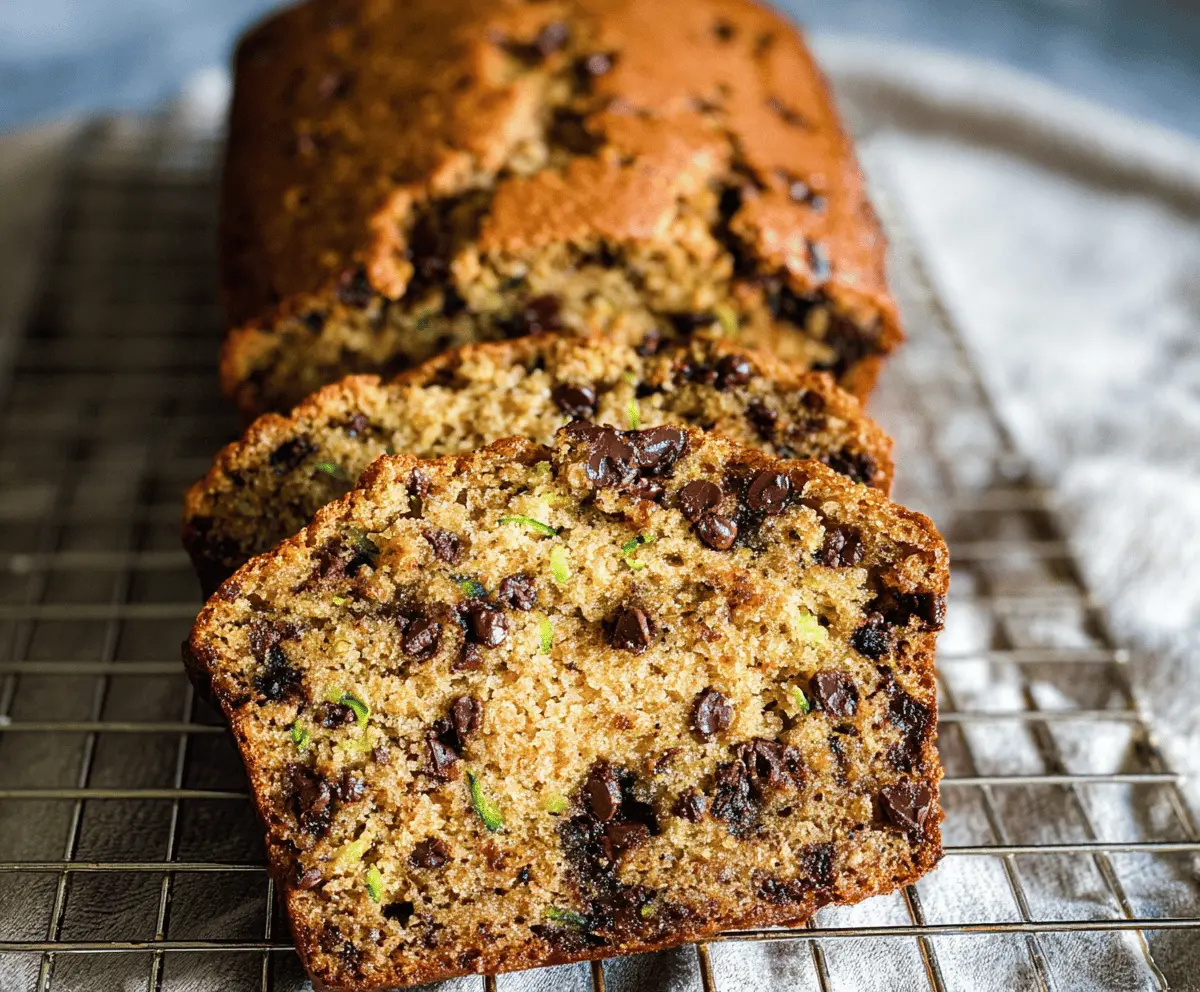 Moist Chocolate Chip Zucchini Bread Recipe
