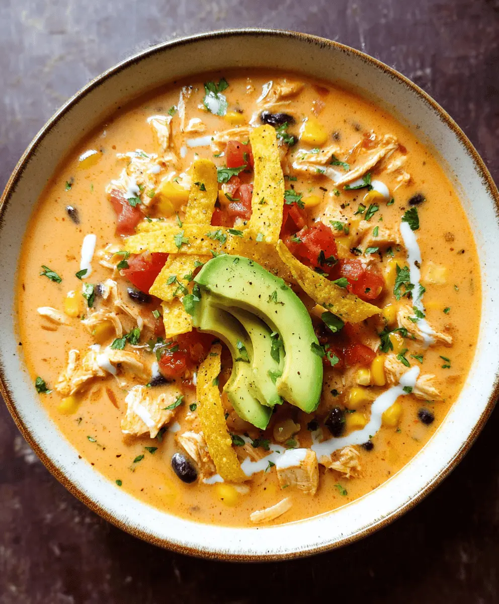 Creamy Chicken Tortilla Soup Recipe