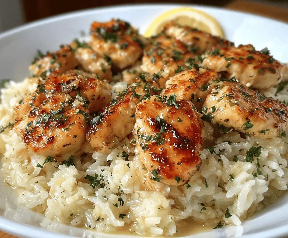 Easy Chicken Scampi With Garlic Parmesan Rice