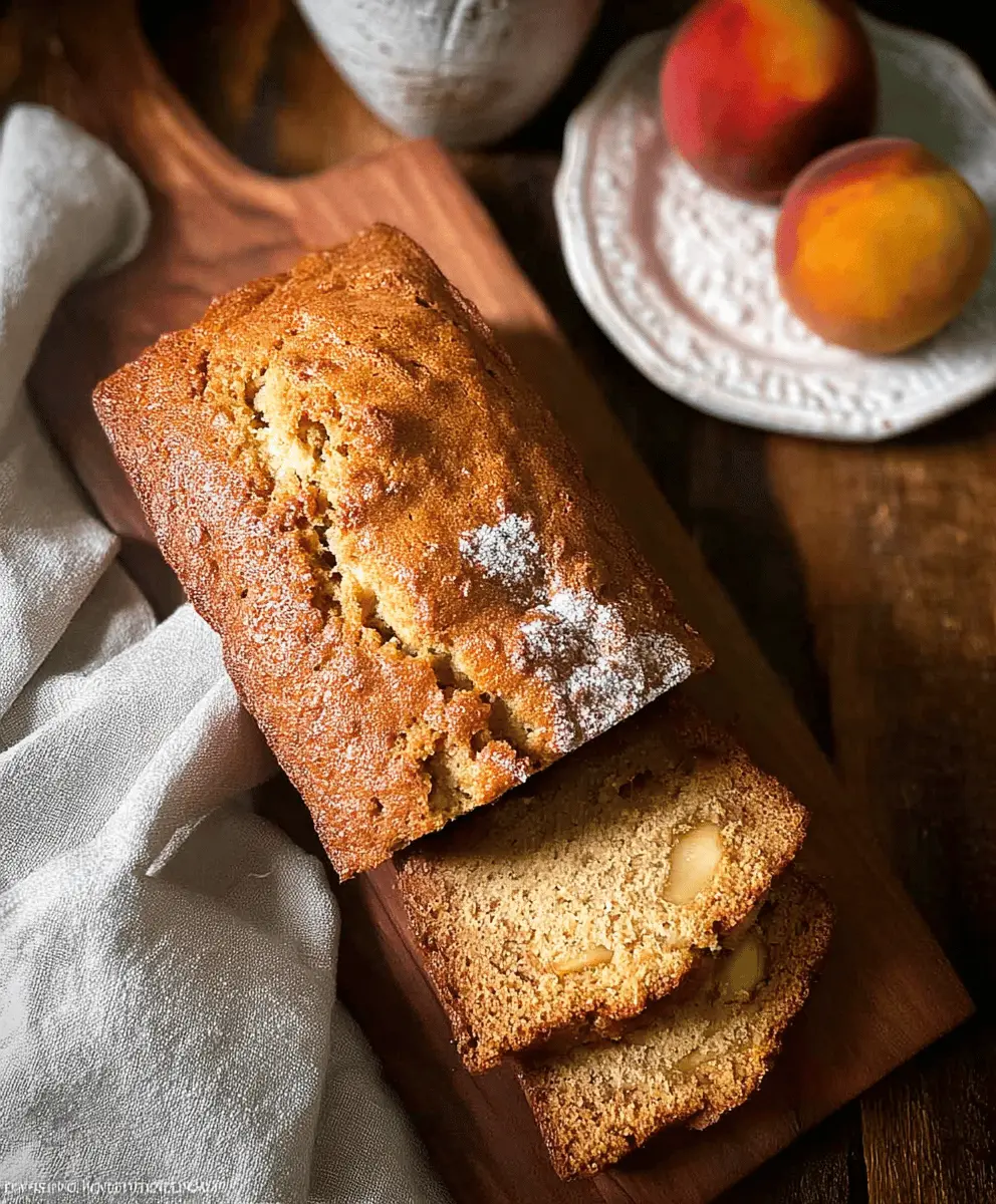 Southern Peach Bread Recipe With Sweet Fresh Peaches