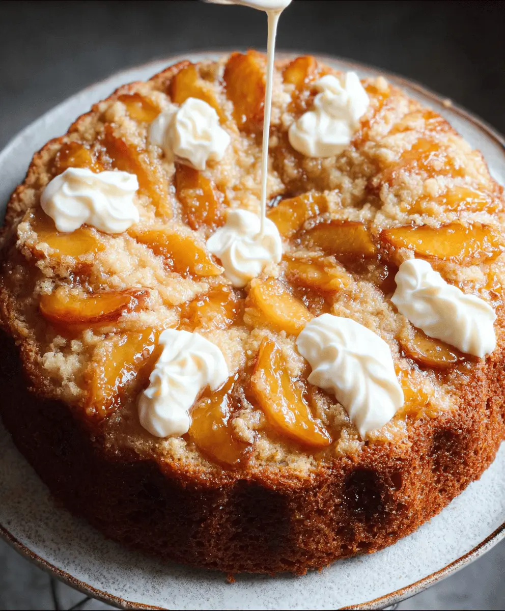 Moist Cream Cheese Peach Cobbler Pound Cake
