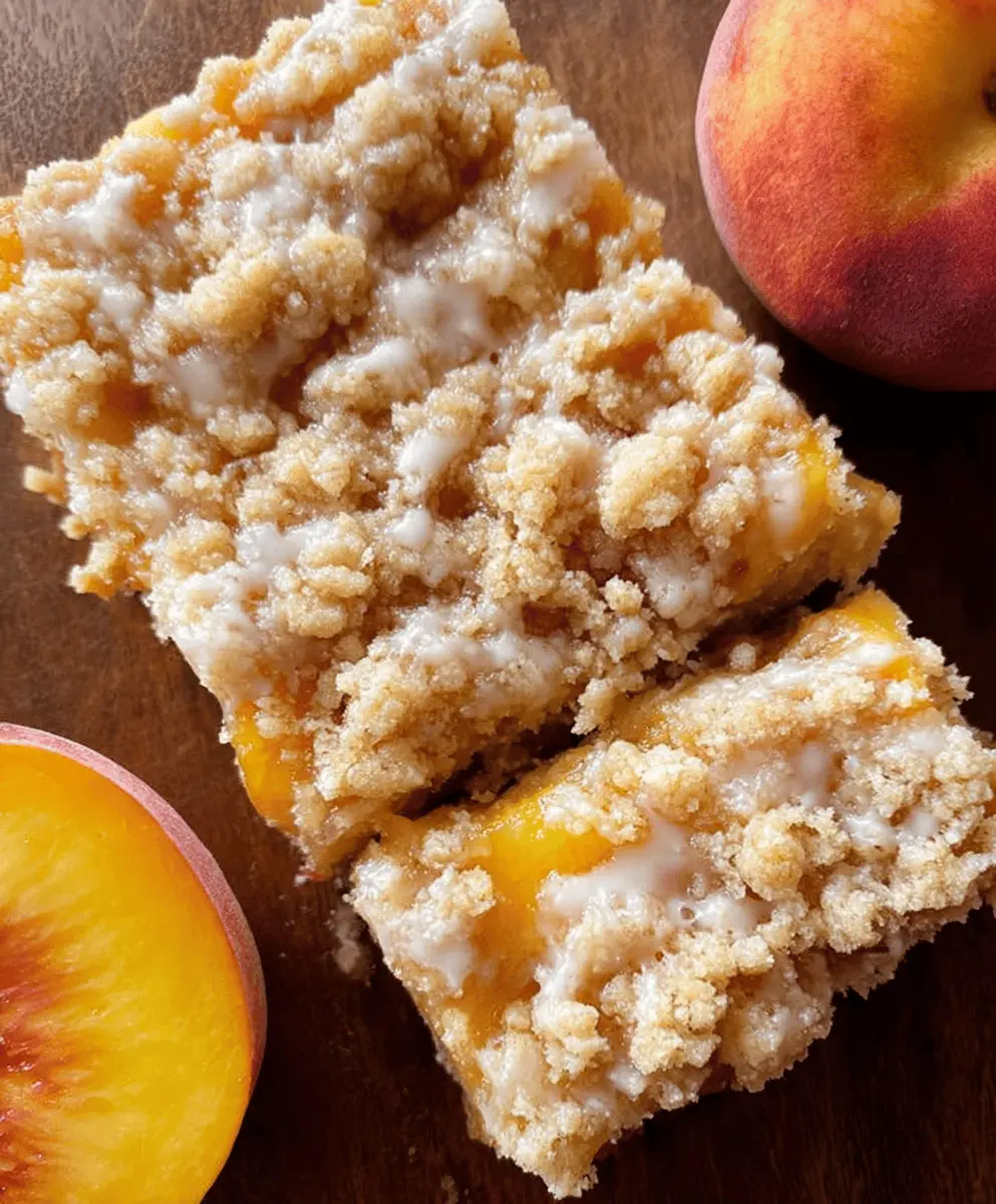 Easy Peach Crumble Bars Recipe for Summer