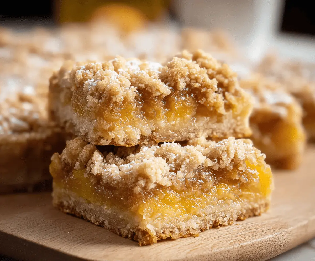 Easy Peach Crumble Bars Recipe for Summer