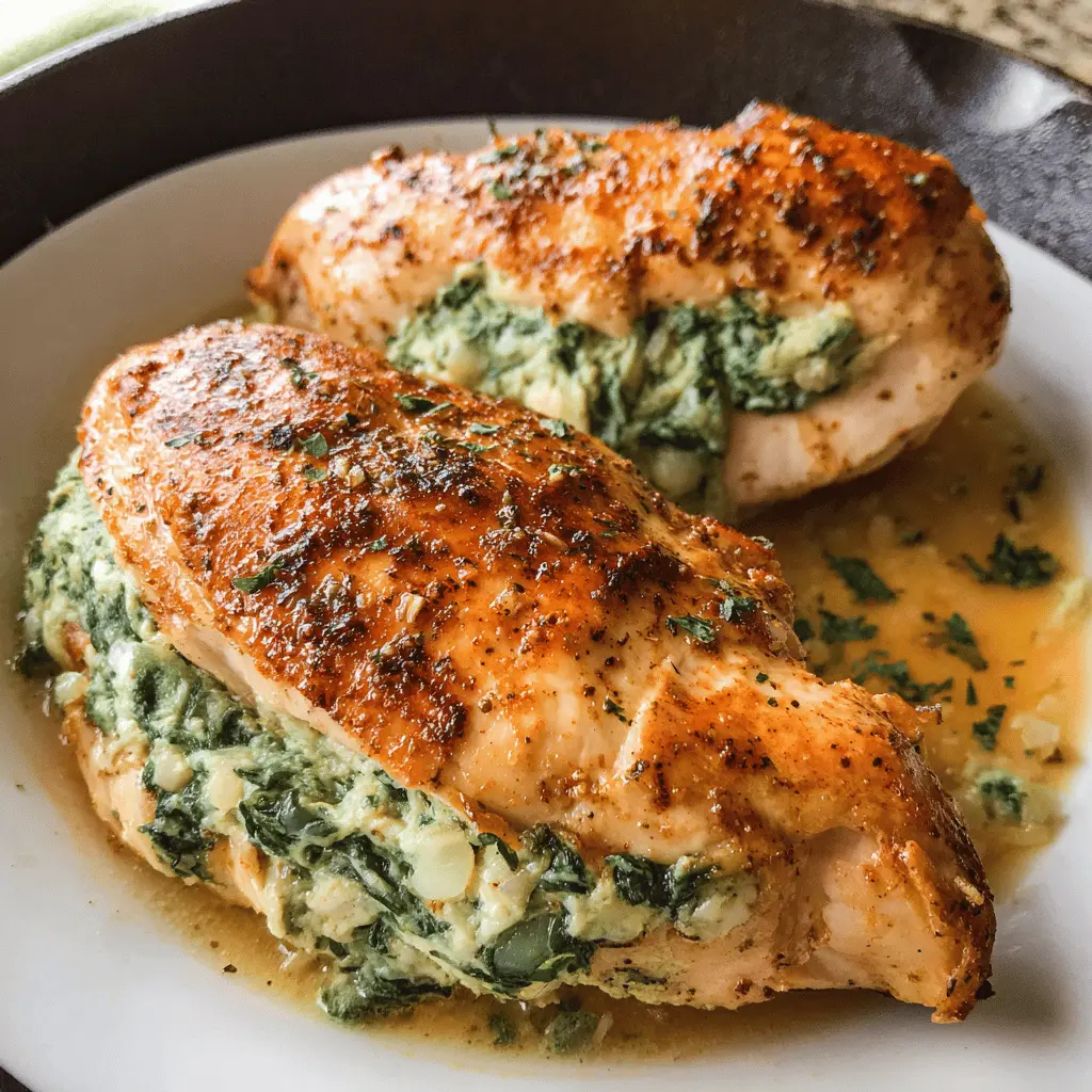 Easy Spinach Stuffed Chicken Breasts Recipe