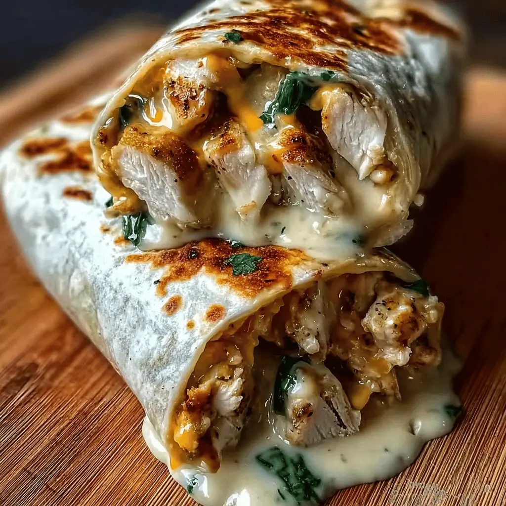Easy Cheesy Garlic Chicken Wrap Recipe