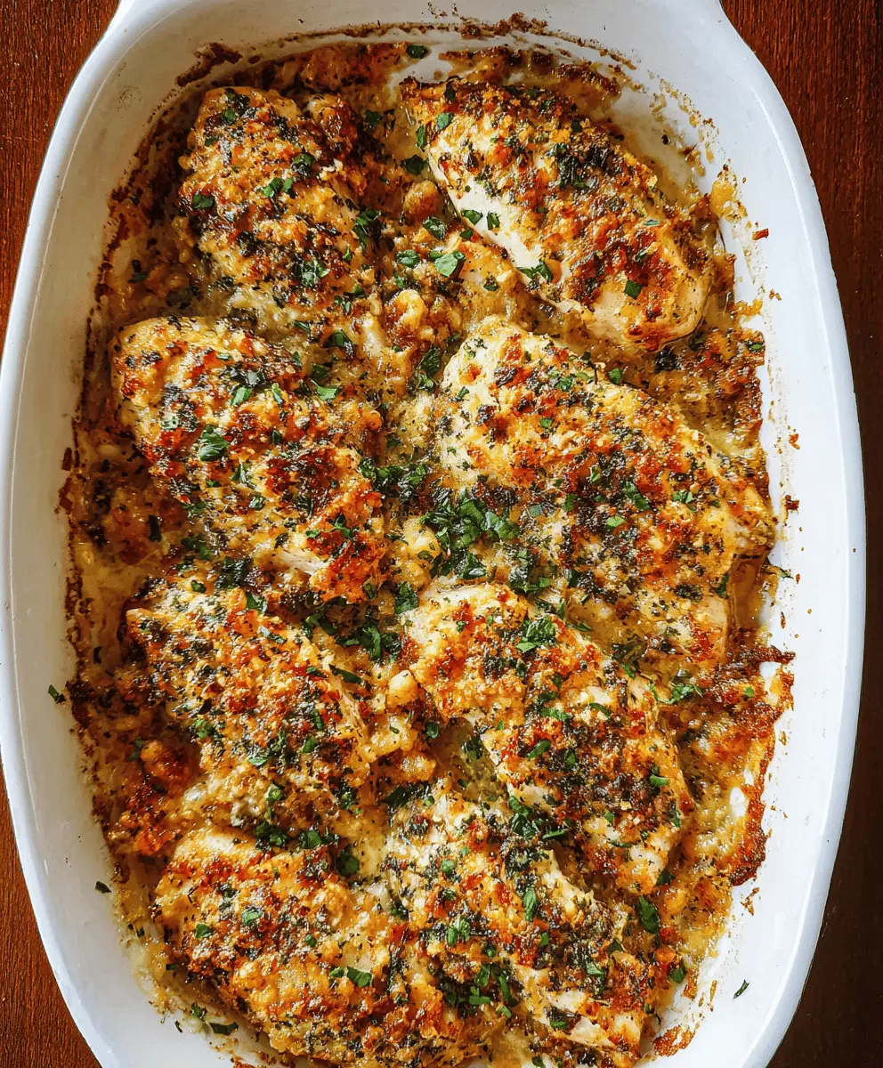 Easy Garlic Parmesan Chicken Bake Recipe