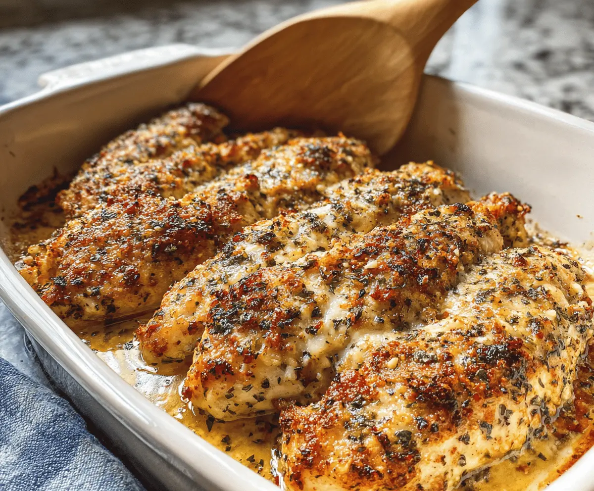 Easy Garlic Parmesan Chicken Bake Recipe