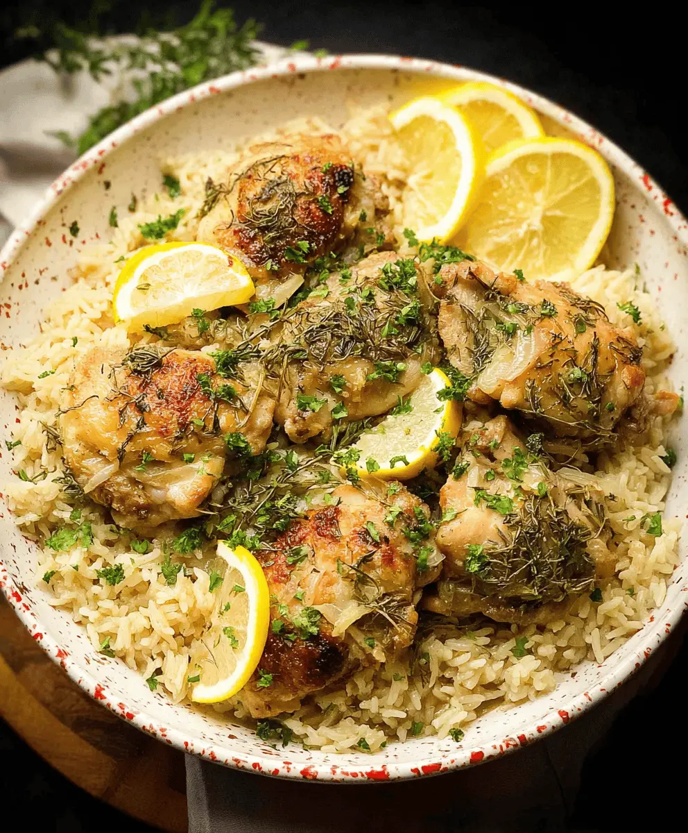Easy Slow Cooker Lemon Herb Chicken and Rice Recipe