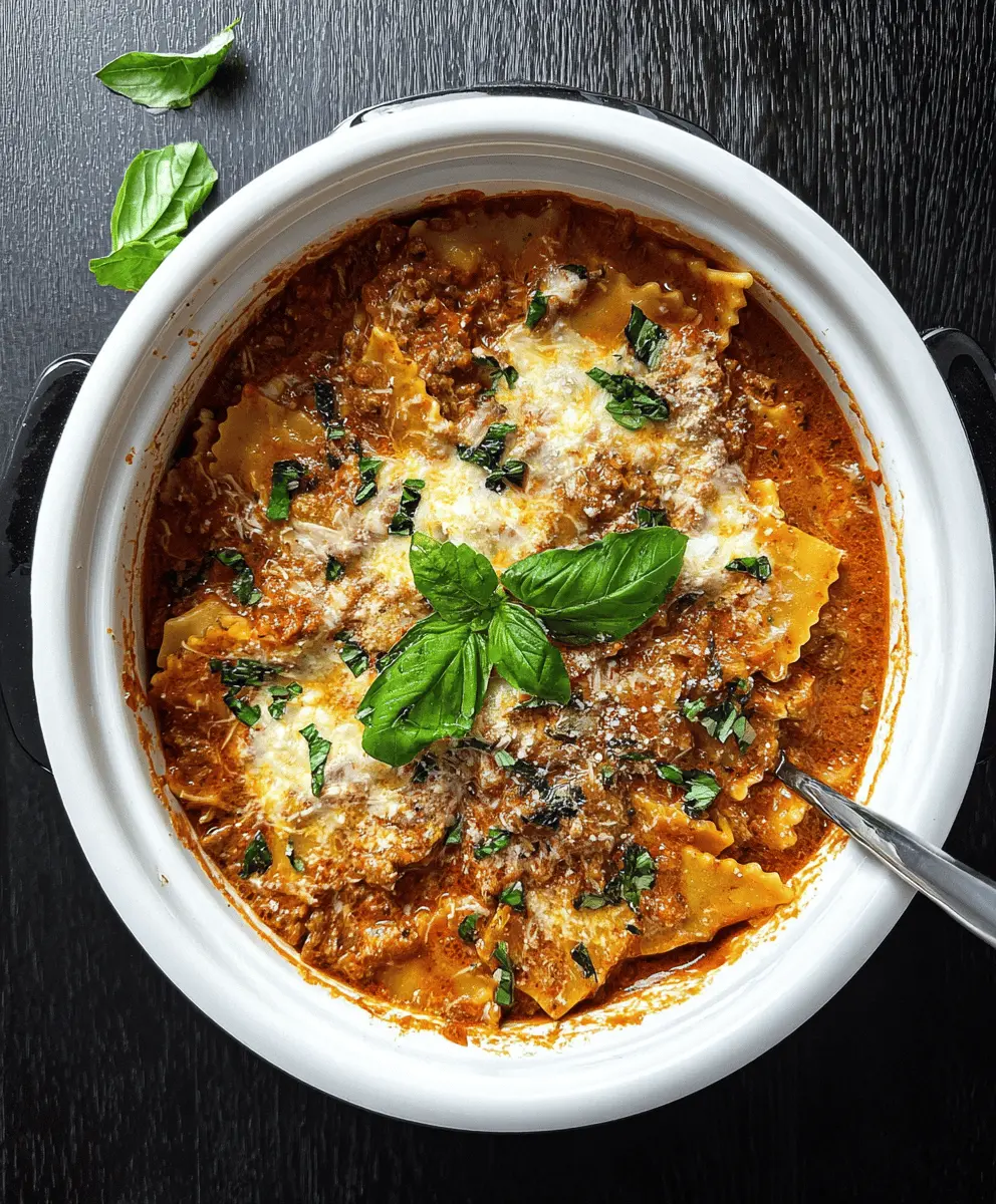 Easy Crockpot Lasagna Soup Recipe