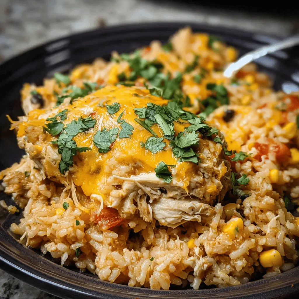 Easy Southwest Crock Pot Chicken and Rice Recipe