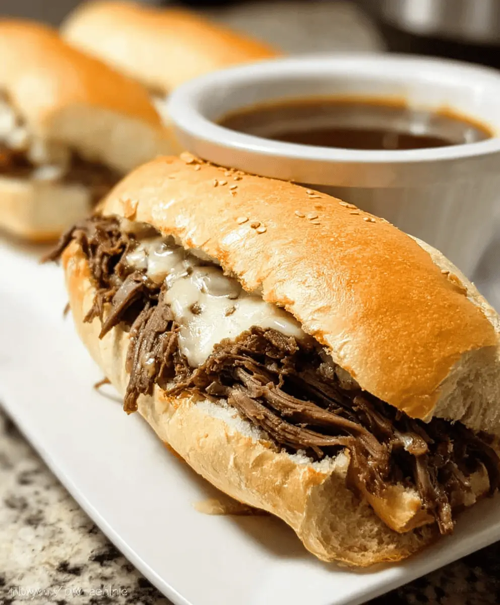 Easy Crockpot French Dip Sandwich Recipe