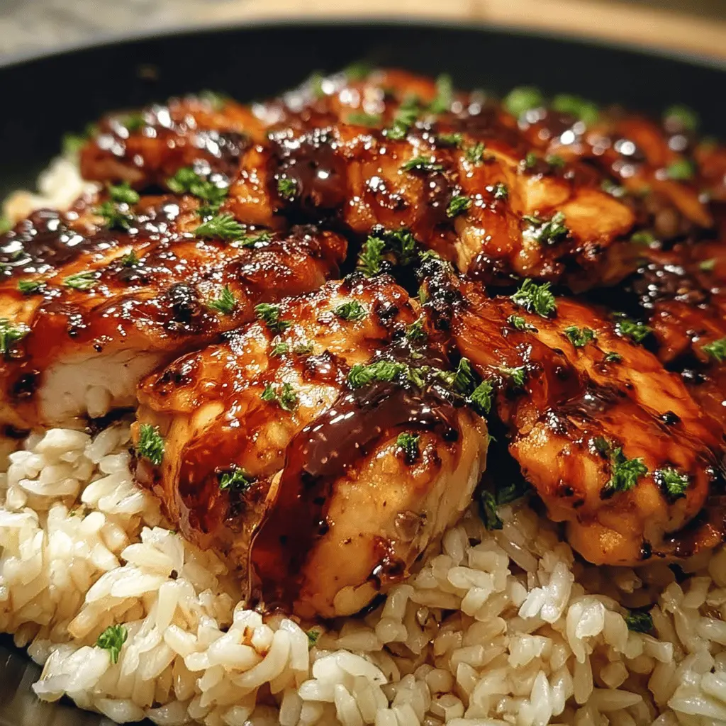 Easy One-Pan Honey BBQ Chicken and Rice