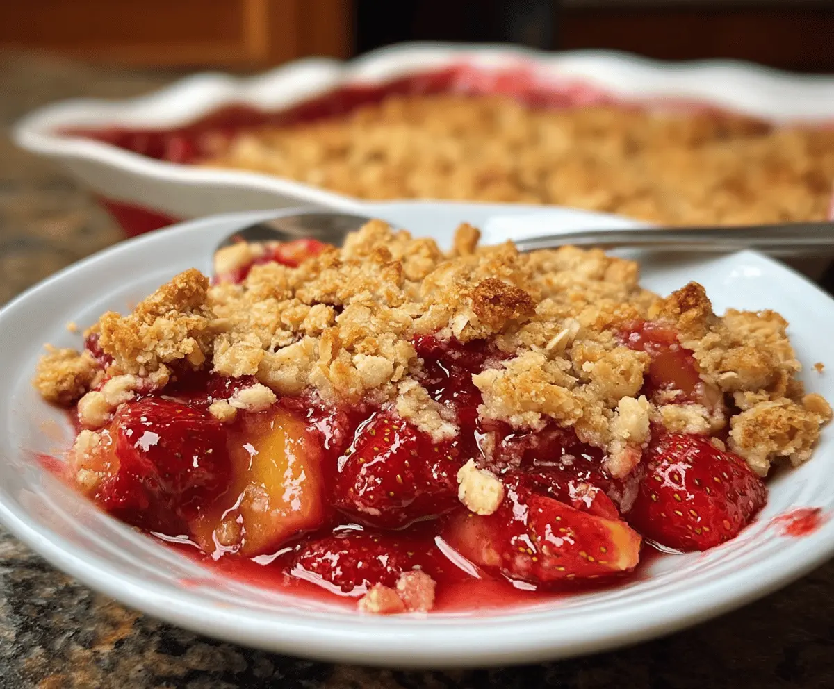 Fresh Strawberry Peach Crisp Recipe