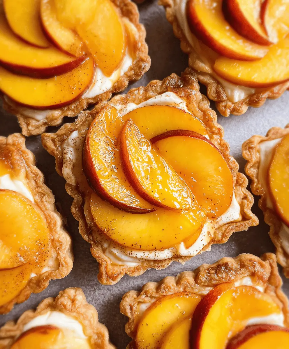 Mini Peach and Cream Cheese Tart Recipes